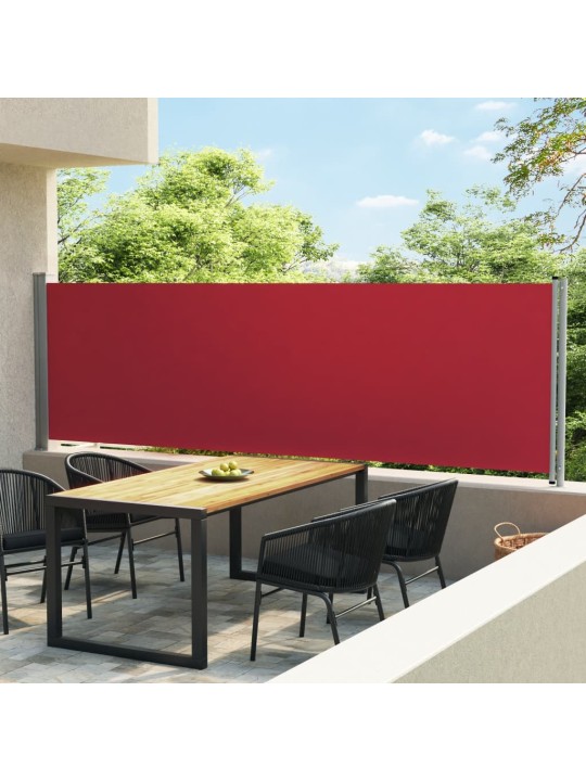 Zatahovací boční markýza 140 x 600 cm červená