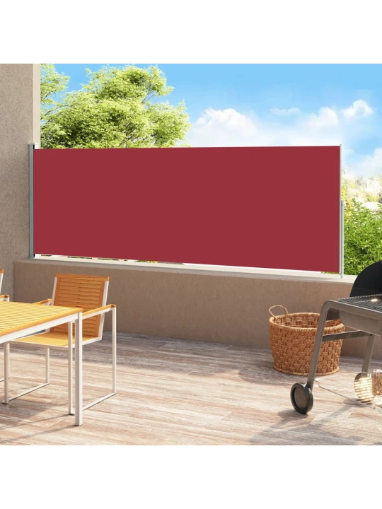Zatahovací boční markýza 180 x 500 cm červená