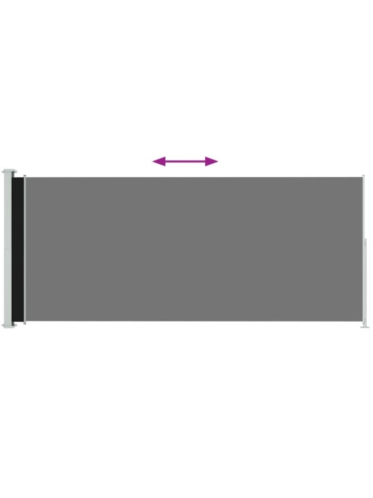 Zatahovací boční markýza 200 x 500 cm černá