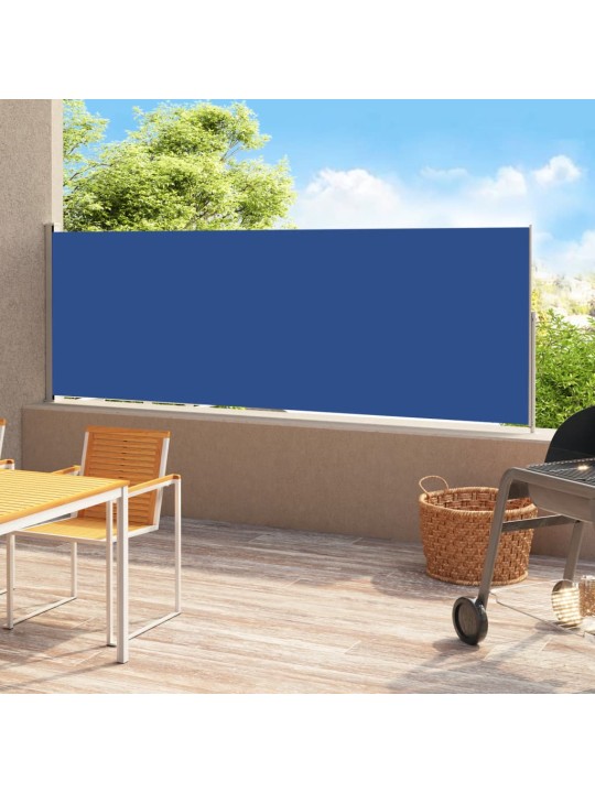 Zatahovací boční markýza 220 x 500 cm modrá