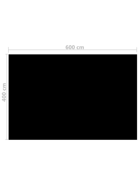 Obdélníkový kryt na bazén 600 x 400 cm PE černý