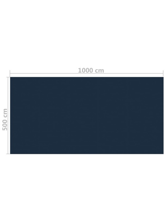 Plovoucí PE solární plachta na bazén 1000 x 500 cm černo-modrá