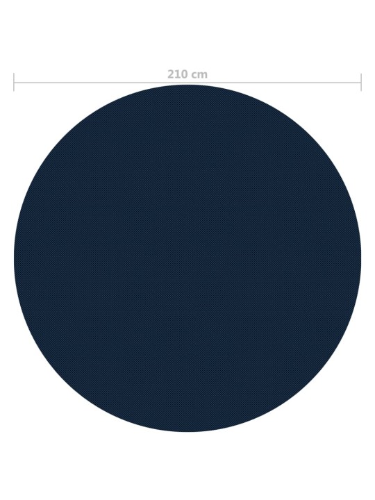 Plovoucí PE solární plachta na bazén 210 cm černo-modrá