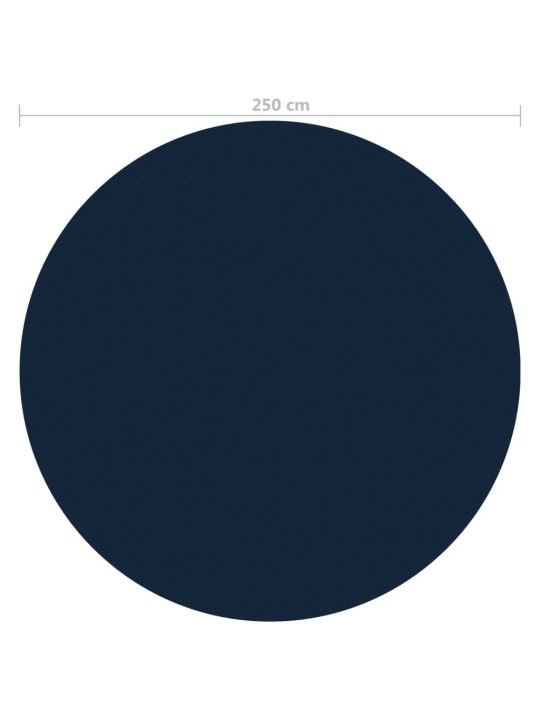 Plovoucí PE solární plachta na bazén 250 cm černo-modrá