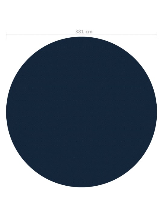 Plovoucí PE solární plachta na bazén 381 cm černo-modrá