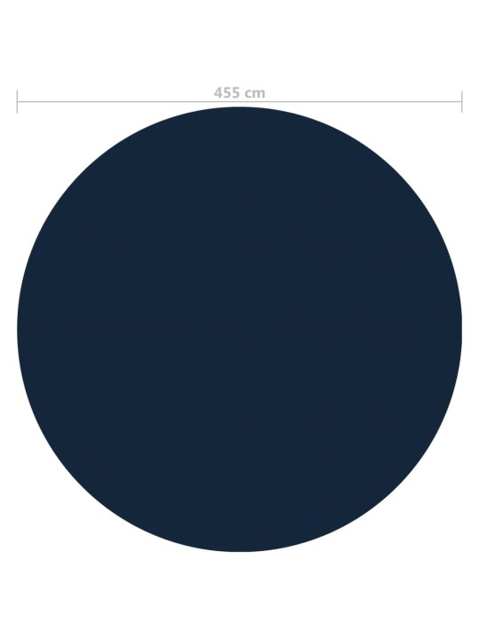 Plovoucí PE solární plachta na bazén 455 cm černo-modrá