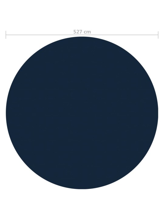 Plovoucí PE solární plachta na bazén 527 cm černo-modrá