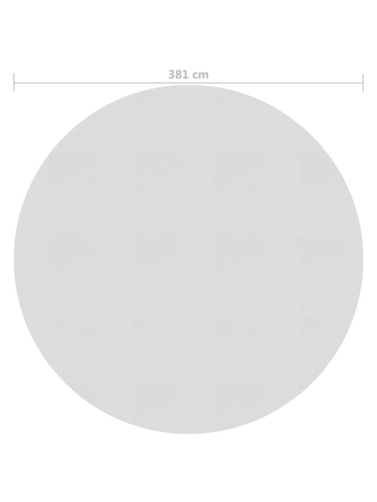 Plovoucí PE solární plachta na bazén 381 cm šedá
