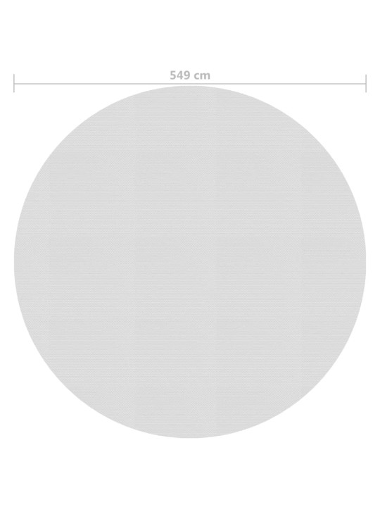 Plovoucí PE solární plachta na bazén 549 cm šedá