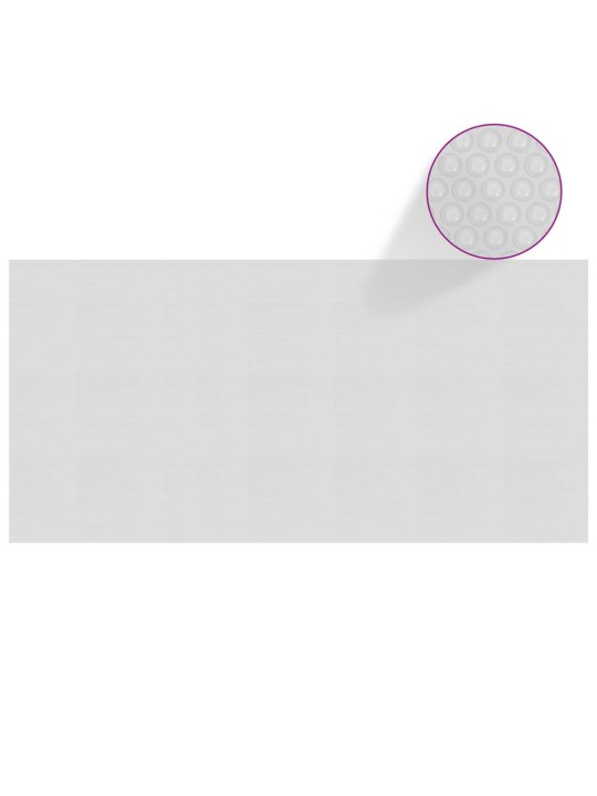 Plovoucí PE solární plachta na bazén 450 x 220 cm šedá