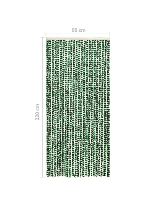 Závěs proti hmyzu zeleno-bílý 90 x 220 cm Chenille