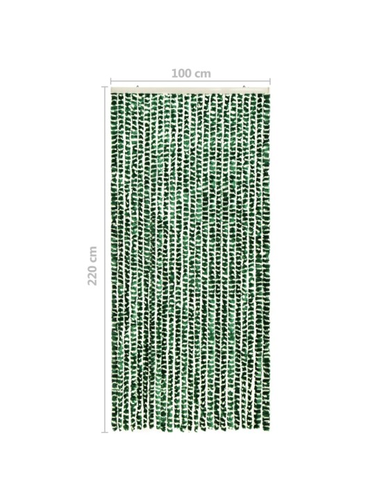 Závěs proti hmyzu zeleno-bílý 100 x 220 cm Chenille