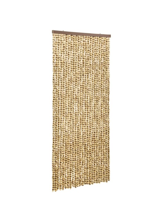 Závěs proti hmyzu béžový a hnědý 90 x 220 cm Chenille
