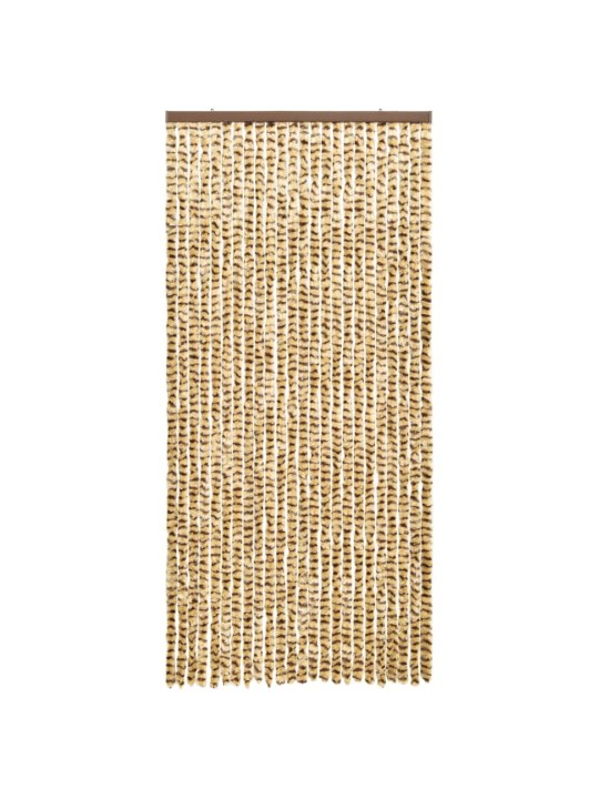 Závěs proti hmyzu béžový a hnědý 100 x 220 cm Chenille