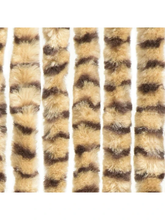 Závěs proti hmyzu béžový a hnědý 100 x 220 cm Chenille