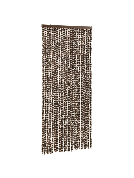 Závěs proti hmyzu hnědý a bílý 90 x 220 cm Chenille