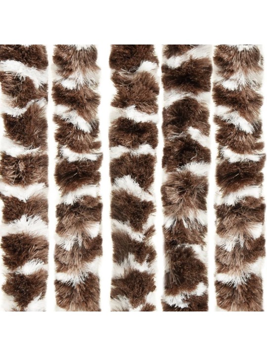 Závěs proti hmyzu hnědý a bílý 90 x 220 cm Chenille