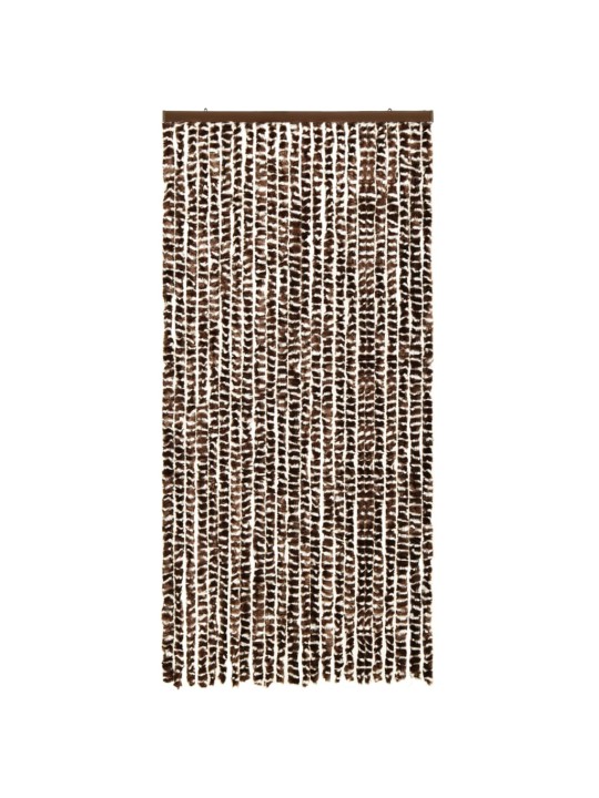 Závěs proti hmyzu hnědý a bílý 100 x 220 cm Chenille