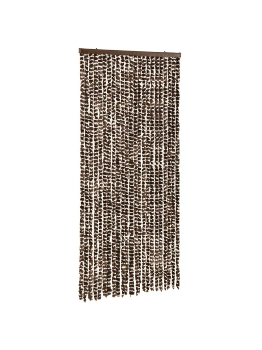 Závěs proti hmyzu hnědý a bílý 100 x 220 cm Chenille