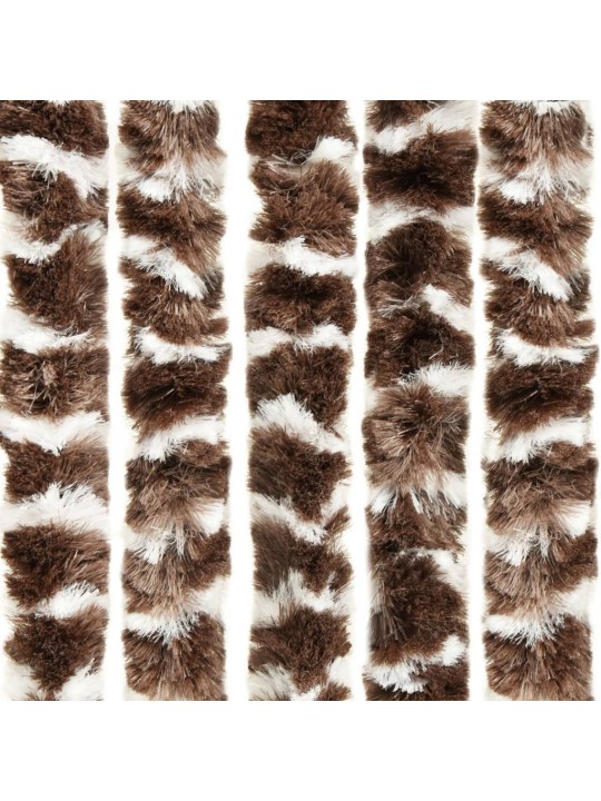 Závěs proti hmyzu hnědý a bílý 100 x 220 cm Chenille