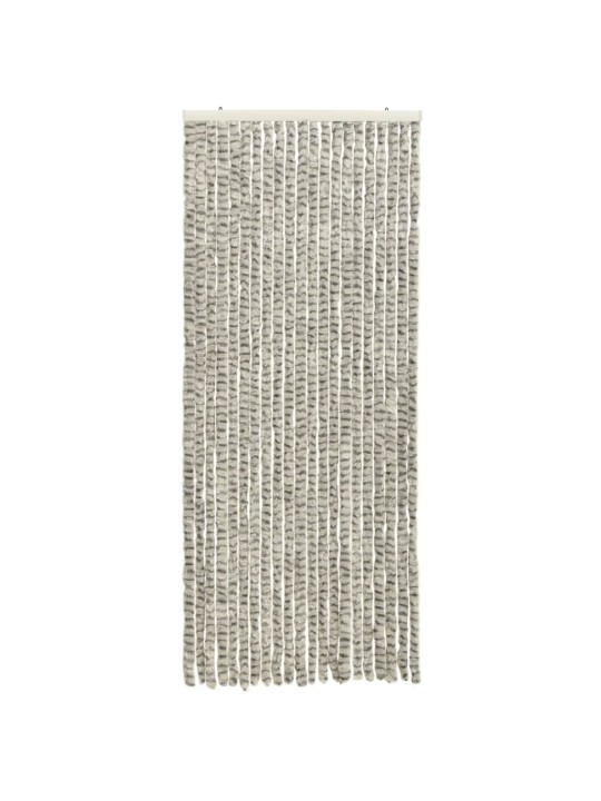 Závěs proti hmyzu světle a tmavě šedý 56 x 185 cm Chenille