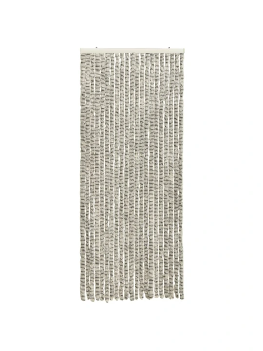 Závěs proti hmyzu světle a tmavě šedý 56 x 185 cm Chenille
