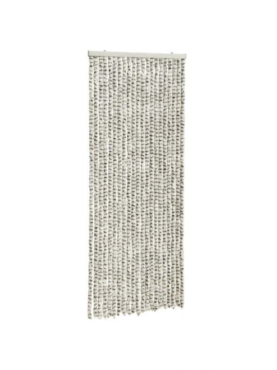 Závěs proti hmyzu světle a tmavě šedý 56 x 185 cm Chenille