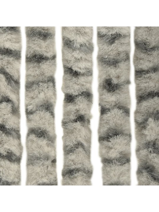 Závěs proti hmyzu světle a tmavě šedý 56 x 185 cm Chenille