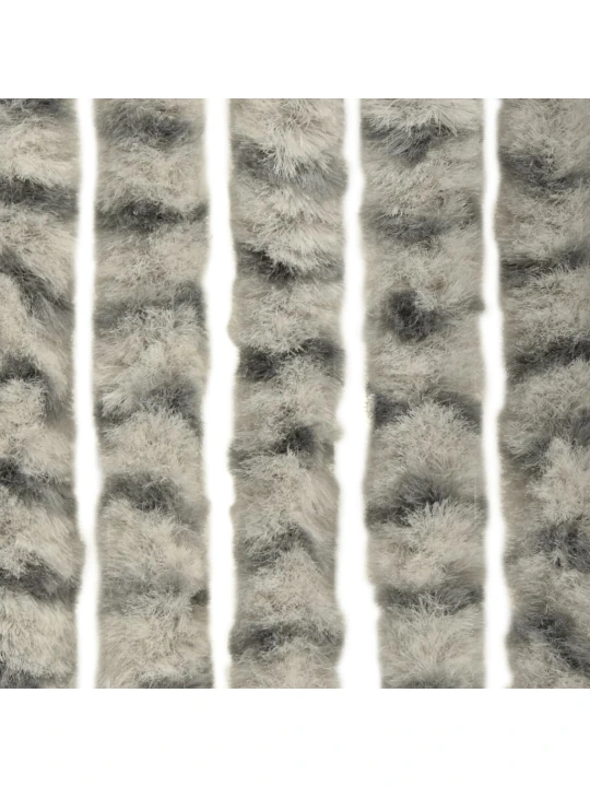 Závěs proti hmyzu světle a tmavě šedý 56 x 185 cm Chenille