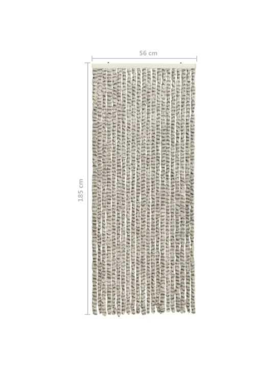 Závěs proti hmyzu světle a tmavě šedý 56 x 185 cm Chenille