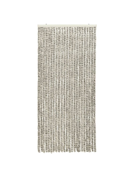 Závěs proti hmyzu světle a tmavě šedý 90 x 220 cm Chenille