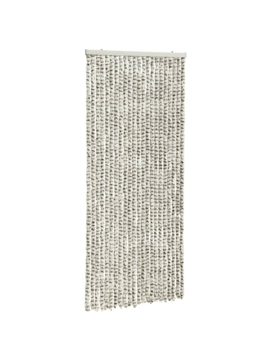 Závěs proti hmyzu světle a tmavě šedý 90 x 220 cm Chenille