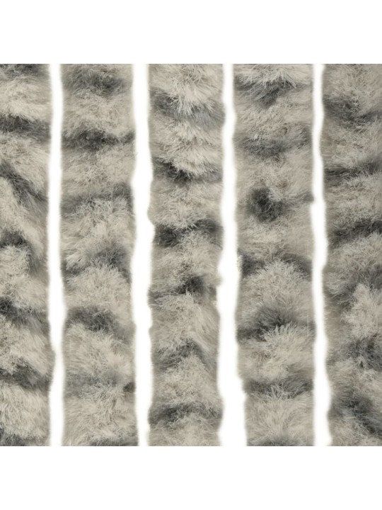 Závěs proti hmyzu světle a tmavě šedý 90 x 220 cm Chenille