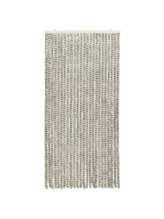 Závěs proti hmyzu bílý a tmavě šedý 100 x 220 cm Chenille