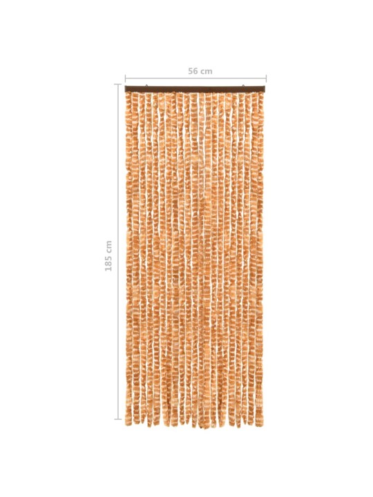 Závěs proti hmyzu okrovo-bílý 56 x 185 cm Chenille