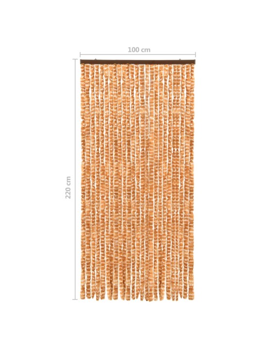 Závěs proti hmyzu okrovo-bílý 100 x 220 cm Chenille