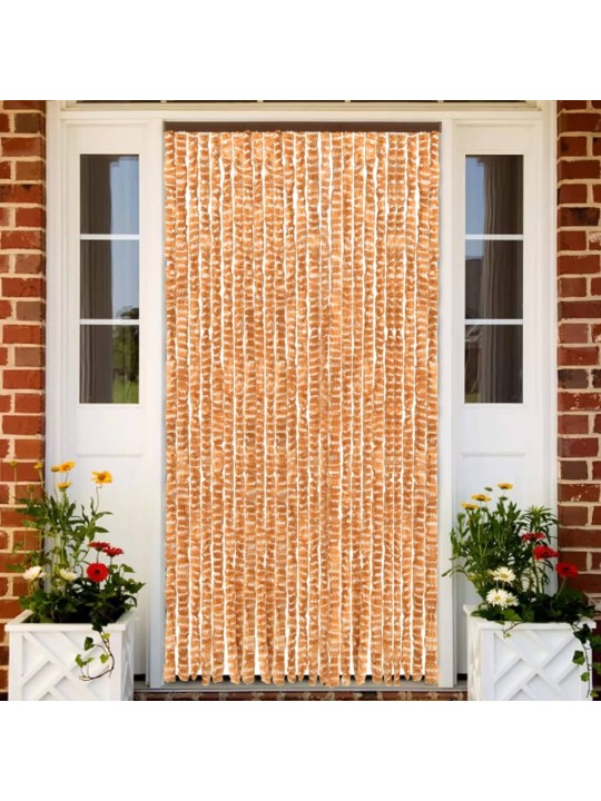 Závěs proti hmyzu okrovo-bílý 100 x 220 cm Chenille