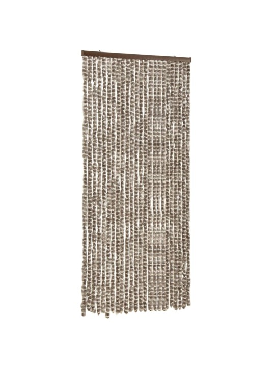 Závěs proti hmyzu taupe a bílý 100 x 220 cm Chenille