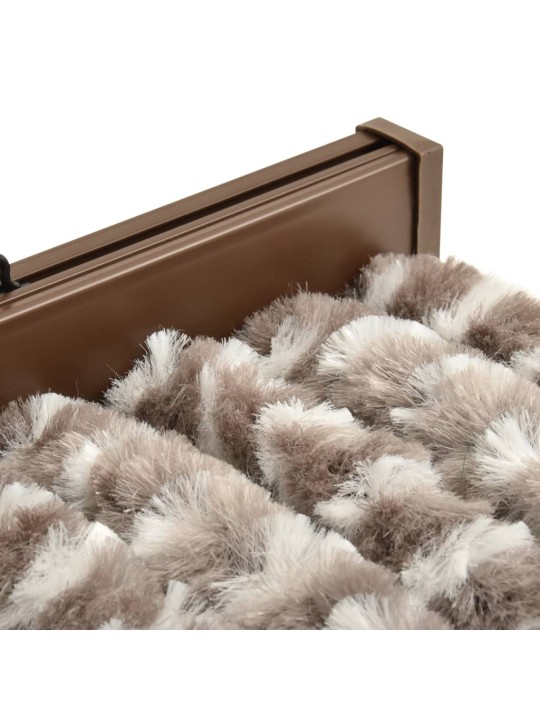 Závěs proti hmyzu taupe a bílý 100 x 220 cm Chenille