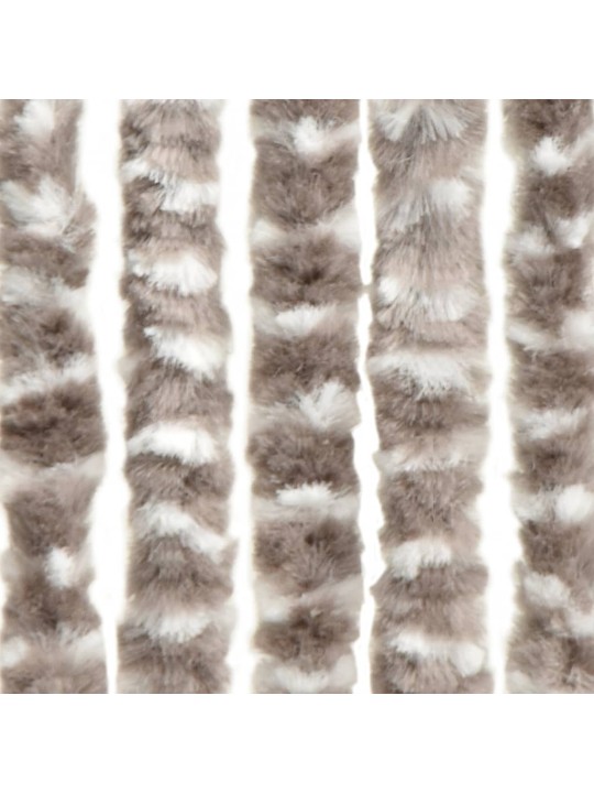 Závěs proti hmyzu taupe a bílý 100 x 220 cm Chenille