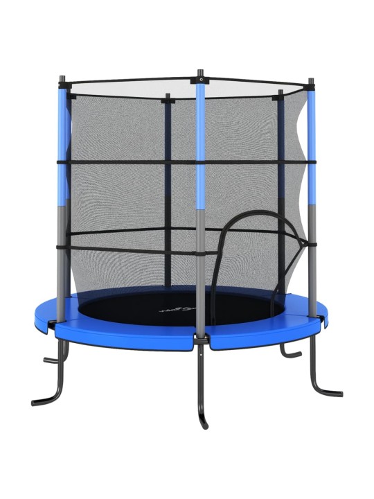 Trampolína s bezpečnostní sítí kulatá 140 x 160 cm modrá