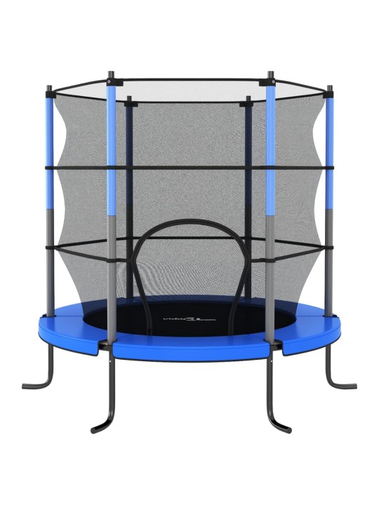 Trampolína s bezpečnostní sítí kulatá 140 x 160 cm modrá
