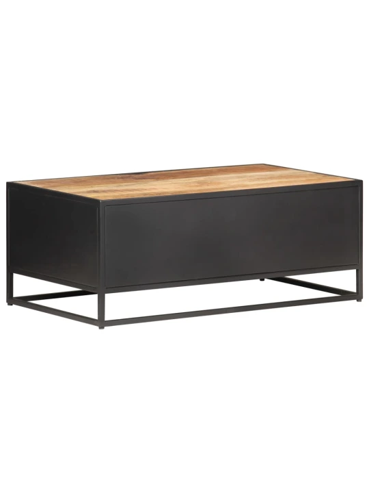 Konferenční stolek 90x50x35 cm hrubý mangovník přírodní rákos
