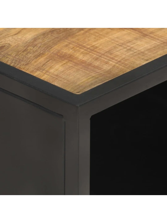 Konferenční stolek 90x50x35 cm hrubý mangovník přírodní rákos