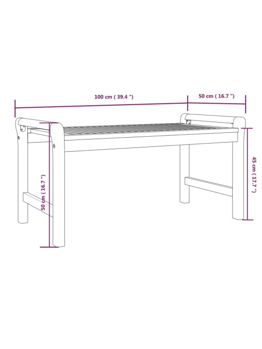 Konferenční stolek 100 x 50 x 50 cm masivní akáciové dřevo