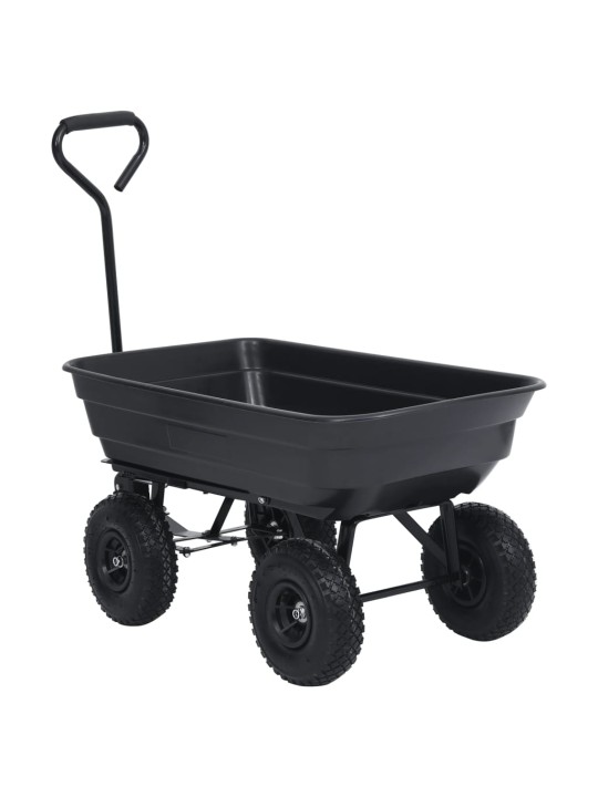 Zahradní sklápěcí ruční vozík 300 kg 75 l černý