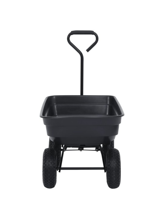 Zahradní sklápěcí ruční vozík 300 kg 75 l černý