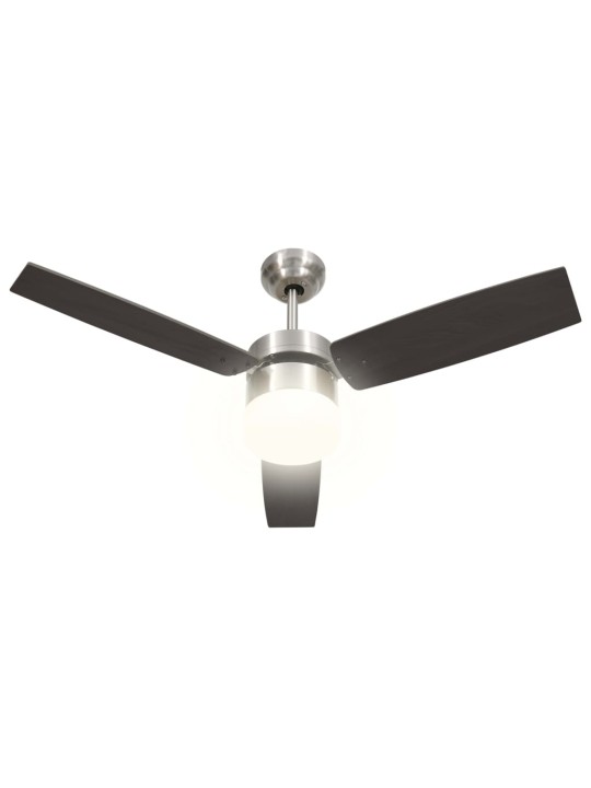 Stropní ventilátor světlo a dálkový ovladač 108 cm tmavě hnědý