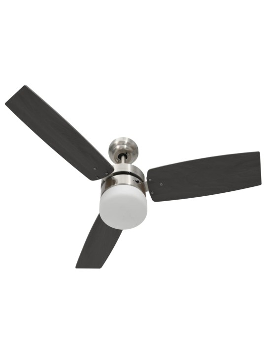 Stropní ventilátor světlo a dálkový ovladač 108 cm tmavě hnědý