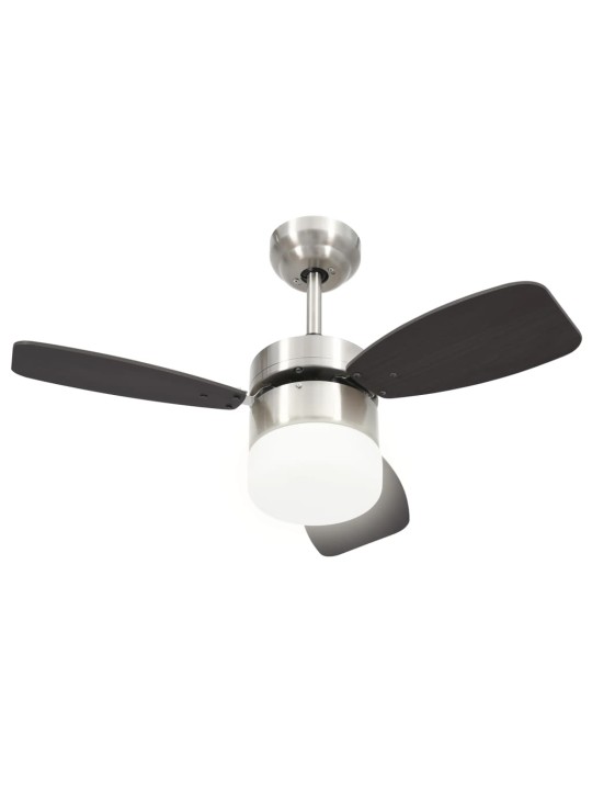 Stropní ventilátor světlo a dálkový ovladač 76 cm tmavě hnědý